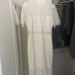 White cocktail dress